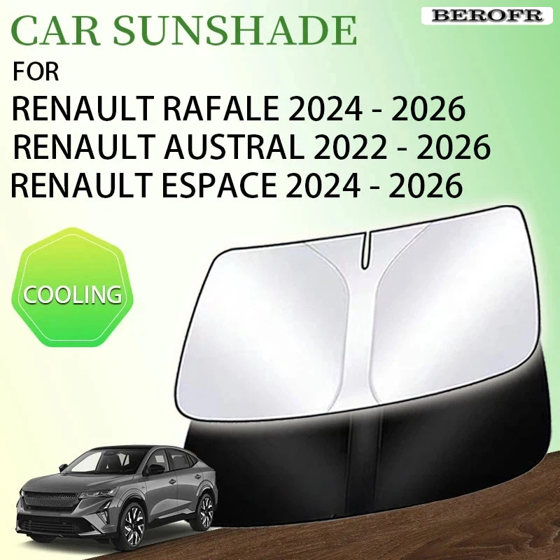 Tech Accessories Renault - Car Windshield Sunshade For Renault Rafale
