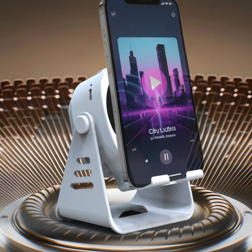 Tech Accessories For Home Office - Portable Bluetooth Speaker Phone Stand With